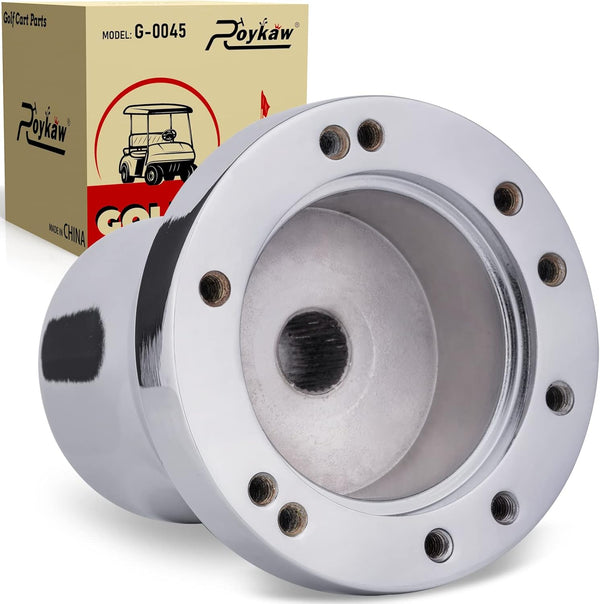 Roykaw Golf Cart Steering Wheel Adapter Compatible with YAMAHA (Silver)
