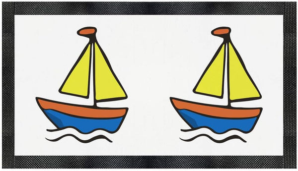 Azeeda 'Sail Boat Toy' Pet Feeding Mat (PM00030841)