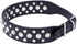 Dogs Kingdom Personalized Rhinestone Leather Bling Crystal Pet Dog Cat Collars, 12"-20" Length, Black S