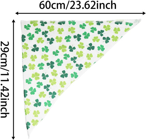 AIMPLANACT 1 x Green Four Leaf Clover Cat Scarf Small Dog Cat Pet Burp Scarf Neck Warmer Jewelry