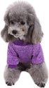 Jecikelon Dog Clothes Sweater for Small Dogs, Soft Winter Puppy Sweaters (Purple, M)