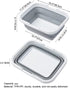 yETO Collapsible Sink 2 Pack Outdoor Camping Picnic Basket 8.5L/2.3Gal Lightweight Portable Foldable Dish Washing Basin/Bucket with Sturdy Handle for Outdoor Camping, Washing, Storage, Grey (YA2210) by yETO