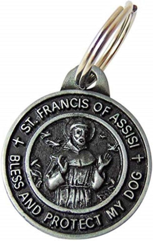 Westman Works St Francis Medal Set for Dogs Collar Pendant with Pet Prayer Gift Boxed