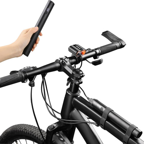 USB Rechargeable Bike Handlebar Extender, 7.8in Bicycle Extension with Built-in 10000mAh Phone Charger