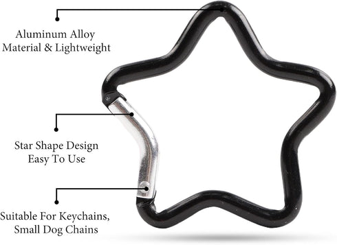 OMUKY Multicolor Carabiners Hook Clips, Camping Accessories Buckle for Outdoor Hiking and Traveling