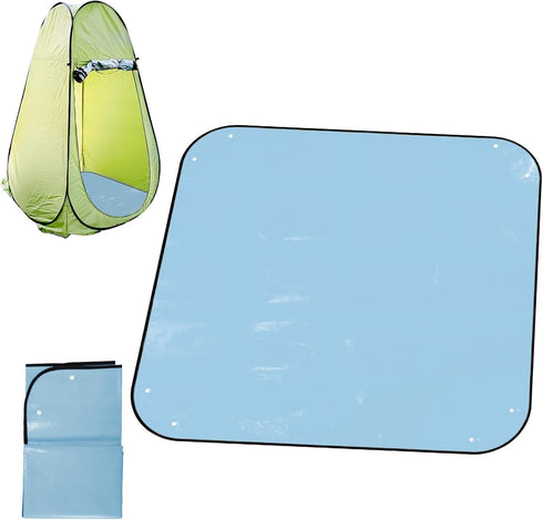 Lyreh Camp Shower Tent Floor Mat, 39.4x39.4in Changing Tent Bottom Pad Portable Pop-Up