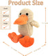 Soft Stuffed Duck Squishy Toy, Plush Squeaky Toy for Dogs, Puppy Toys