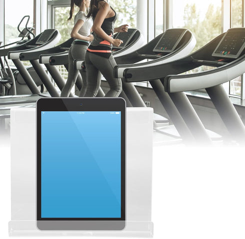 Treadmill Tablet Hanger, Universal Book Holder, Acrylic Clear Stand for Treadmill, Elliptical, Rower, Spin Bike, Holds