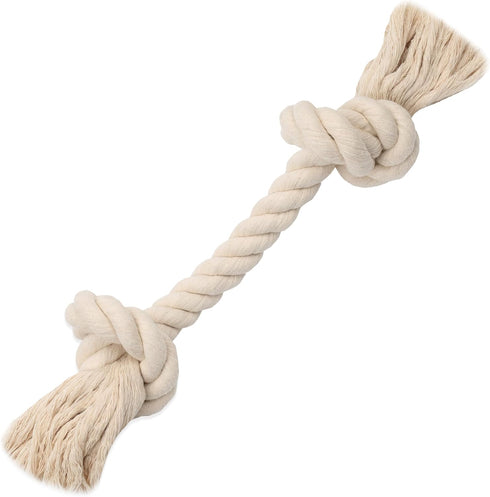 Pet Supplies 100% Natural Cotton Rope Dog Toys, Premium White Chew Toys for Small Medium Dogs, Tough Rope Toys