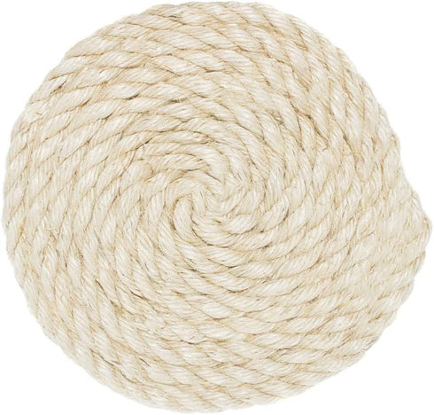 Rope & Cord Natural Fiber Sisal Rope - 25 Feet | 1/2" Diameter by ROPE & CORD