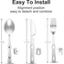 KINLINK 4-in-1 Camping Utensils 3-Pack, Portable Stainless Steel Spoon, Fork, Knife & Bottle Opener Combo Set
