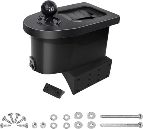 Golf Cart Ball Washer and Club Cleaner Kit with Side Bracket, Universal & Detachable for EZGO, Club Car, Yamaha