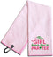 This Girl Knows How to Par Tee Embroidered Pink Golf Towel, Funny Gift for Grandma Mom Golfer
