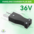 Panglong Golf Carts Crow Foot 2 Prong Charger Plug for Club Car and Yamaha (36 Volt)