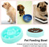 Dog Slow Feeder Bowl, Anti-choking Interactive Bloat Stop Design for Dogs & Cats (Emerald Green)
