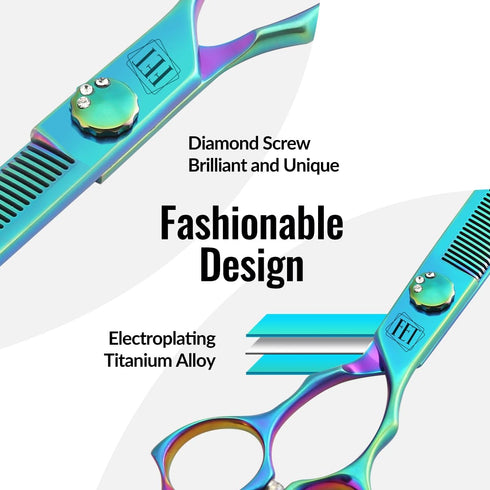 Dog Grooming Scissors: 7" Pet Thinning Shears Made of Japanese 440C Stainless Steel for Trimming Dogs, Cats & Other Pets