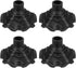 M METERXITY 4-Pack Camping Chair Foot Pads, 16mm Plastic Anti-Sinking Folding Camp