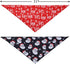 BoomBone 2 Pack Christmas Dog Bandana, Triangle Bibs Pet Scarf for Medium to Large Dogs