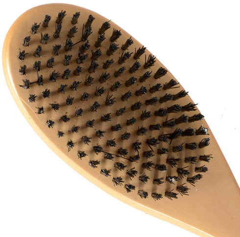 Combo Pin & Bristle Grooming Brush for Dogs & Pets with Durable Handle