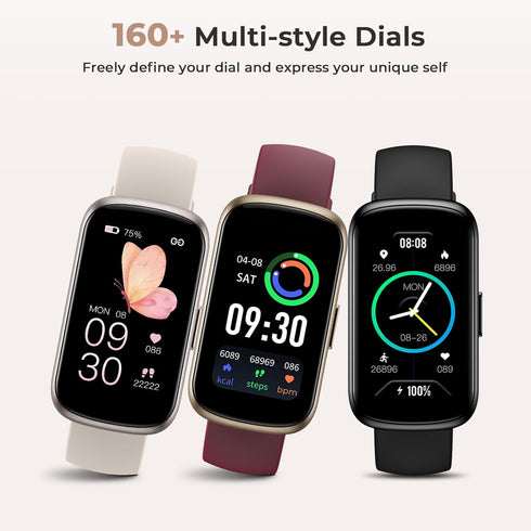 Fitness Tracker with 24/7 Heart Rate, Blood Oxygen, Sleep Monitor - 3ATM Waterproof Smart Watch/Activity Tracker, Black