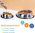 Stainless Steel Slanted Dog Bowl, 2 Pack, Removable Non-Slip Rubber Ring, Stackable Pet Bowls, Medium-2.5Cup