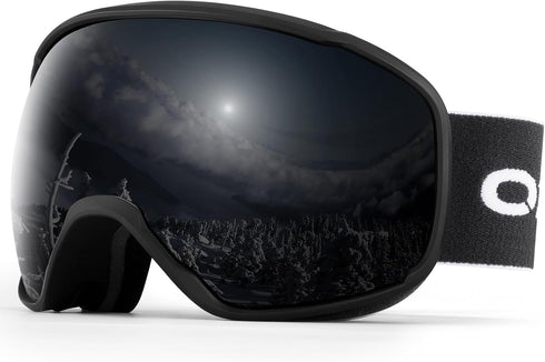 Odoland S2 Snow Ski Goggles - Double Lens Anti-Fog OTG Windproof UV400 Eyewear for Men, Women, Youth