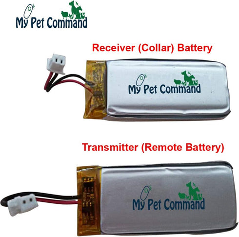 My Pet Command Replacement Rechargeable Lithium Batteries and Dual USB Charging Cable for Dog Training Collars