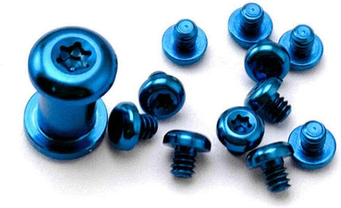 Titanium Screw Kit with Stainless Pocket Clip for Benchmade Bugout 535 (Blue)