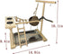 Hamiledyi Parrot Playground Bird Play Stand Natural Wood Parrot Perch Gym with Feeder Cups Cockatiel Nest with Ladder
