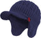 Winter Ear Warmer Billed Visor Beanie with Ear Flaps, Knitted Brimmed Trapper Hat