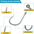 ReeMoo Premium Fishing Hooks, 500PCS/100PCS, 10 Sizes/4 Sizes Carbon Steel Fishing Hooks with Portable Plastic Box,