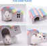 Hamiledyi Hamsters Flying Saucer Silent Running Exercise Wheels, 10 Pcs Wooden Rainbow Gerbil House