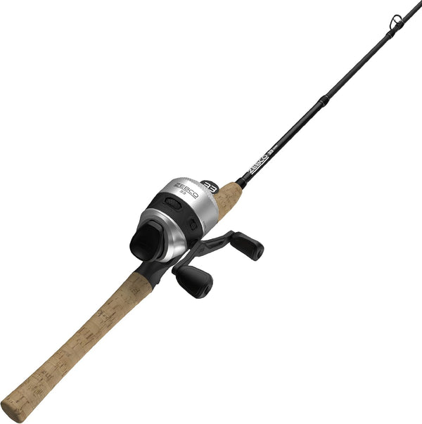 Zebco 33 Cork Reel and Fishing Rod Combo, Black Graphite Rod with Cork Handle & QuickSet Anti-Reverse Reel