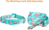 Floral Dog Collars - Adjustable Nylon Collar with Quick Release Buckle for Female & Male Dogs, Green, Medium