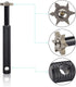 HIFROM Golf Club Groove Sharpener with 6 Heads - Re-Grooving Tool & Cleaner for All Irons & Wedges