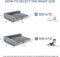 BFPETHOME Orthopedic Dog Bed for Large Dogs - Waterproof Sofa Bed with Removable Washable Cover, Nonskid Bottom