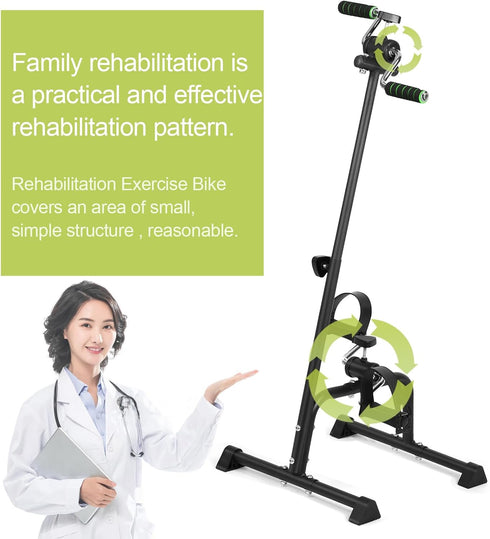 Grebest Exercise Bike for Seniors, Adjustable Pedal Bike for Leg/Arm/Knee, Workout Bike for Home, Stationary Bike