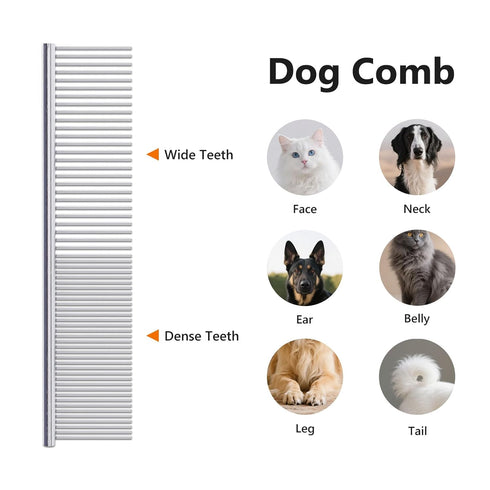 ORXOOZW 3PCS Slicker Brush for Dogs & Pet Comb,Professional Dog Grooming Brush (Goldendoodles,Poodles,Labradoodles)