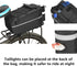 ZIMFANQI 10L Bike Rear Rack Bag, Insulated Trunk Cooler Bag, Reflective Cargo Bag with Phone Holder