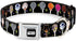 Dog Collar Seatbelt Buckle Star Wars Festive Lollipop Icons, Multi Color, 13 to 17 Inches, 1.5 Inch Wide