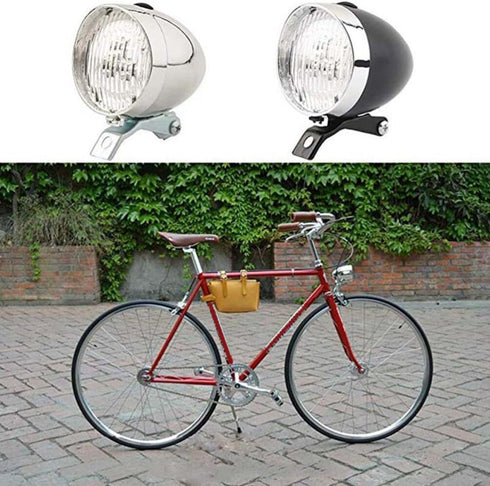 Toddmomy 2pcs Retro Bicycle Lights: Front and Rear Lights for Night Riding, Vintage Flashlight Bike Lamp