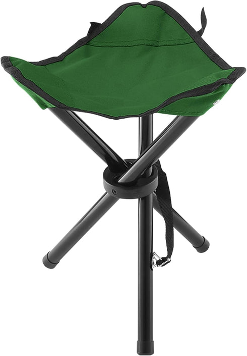 KKONHII Folding Camping Stool,Portable Travel Outdoor Tripod Seat,Green Folding Camping Chairs for Camping