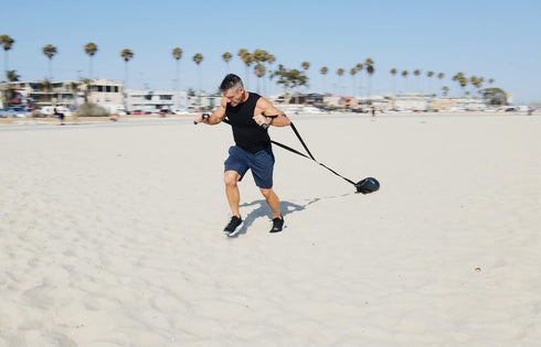 Resistance Training Sled Kit - Weight Sled Harness & Handles for Extreme Workouts, Burn 3X Calories