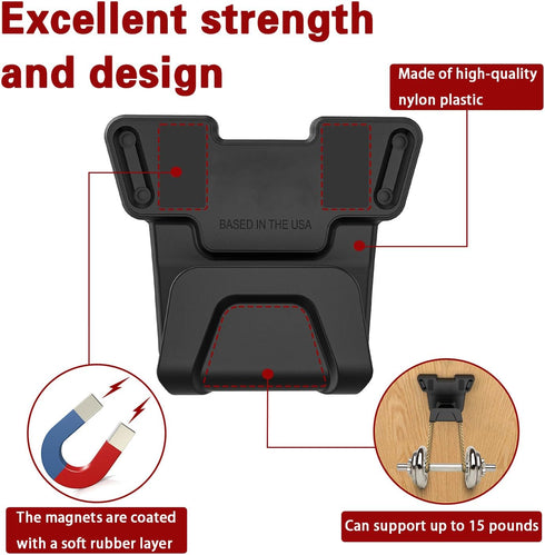 2 Pack 15LBS Gun Magnet Mount & Magnetic Gun Mount - Heavy Duty Tactical Holder with Trigger Guard, Hold for Car Truck