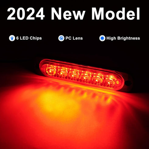 LED Marine Courtesy Boat Interior Lights, IP68 Waterproof, Surface Mount for Deck, Cabin, Cockpit, Dinghy, Kayak, 10Pcs