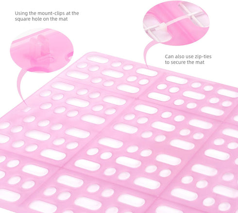 Niteangel 2pcs Rabbit Cage Mat, Durable Foot Resting Pads for Bunny, Guinea Pigs, Chinchillas, Cats & Other Small Pets