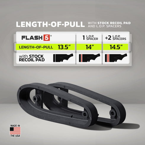 LOP Spacers for FLASH-5 Gunstock - 5 Shell Holder, Hunting Accessories for Bird and Duck Hunting