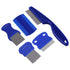 5 Pieces Dog Tear Stain Remover Combs, Pet Grooming Flea Combs, Double Sided Care Comb for Kittens Puppies (Blue)