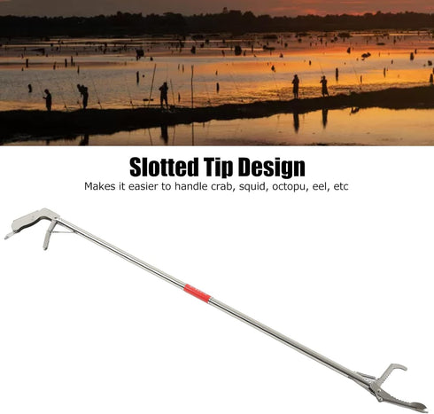 Premium Stainless Steel Crab Tongs with Slotted Tip