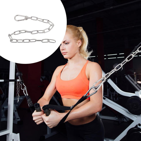 Veemoon 1pc Dual Grip Tricep Chain Pulldown Bar Attachment - Extension Cable Wrist Trainer for Gym Exercise Fitness